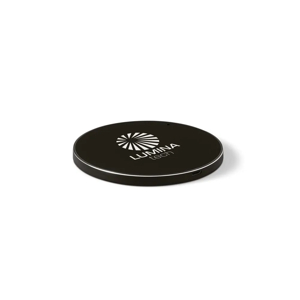 Carregador wireless super-rápido em ABS 100% reciclado e alumínio 100% reciclado 15W