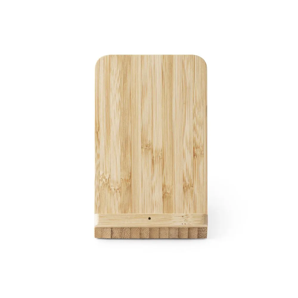 Carregador wireless super-rápido em bambu 15W