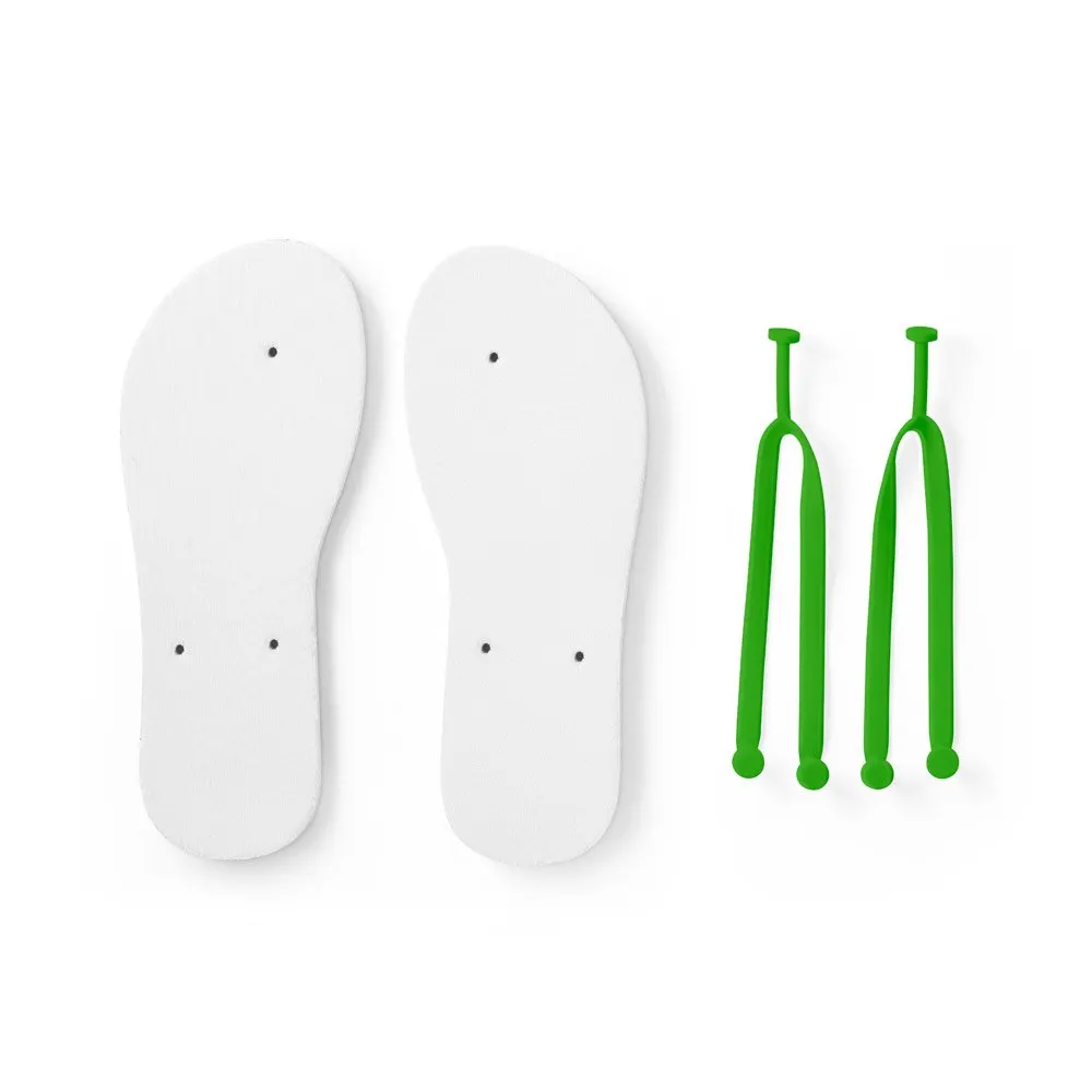 Chinelos com sola e m EVA totalmente personalizável em sublimação e tira em PVC