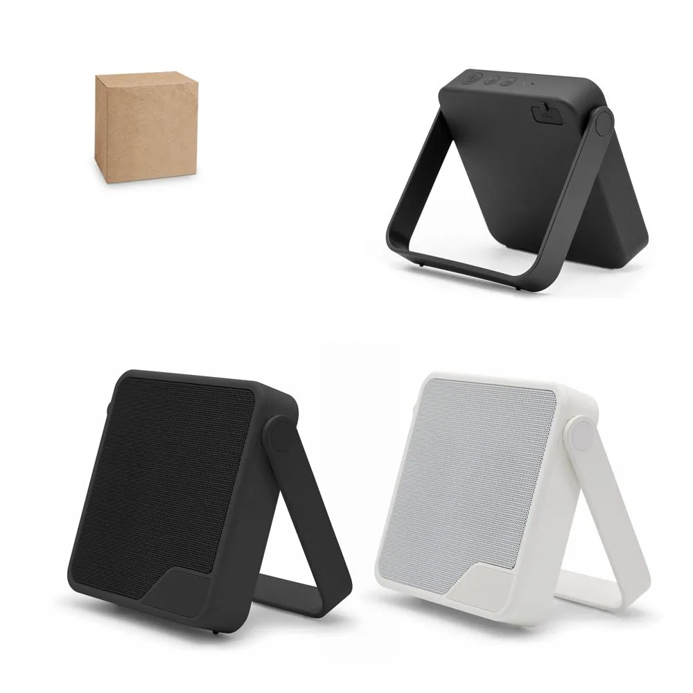 Coluna portátil em ABS 100% reciclado com proteção à prova d’água IPX7
