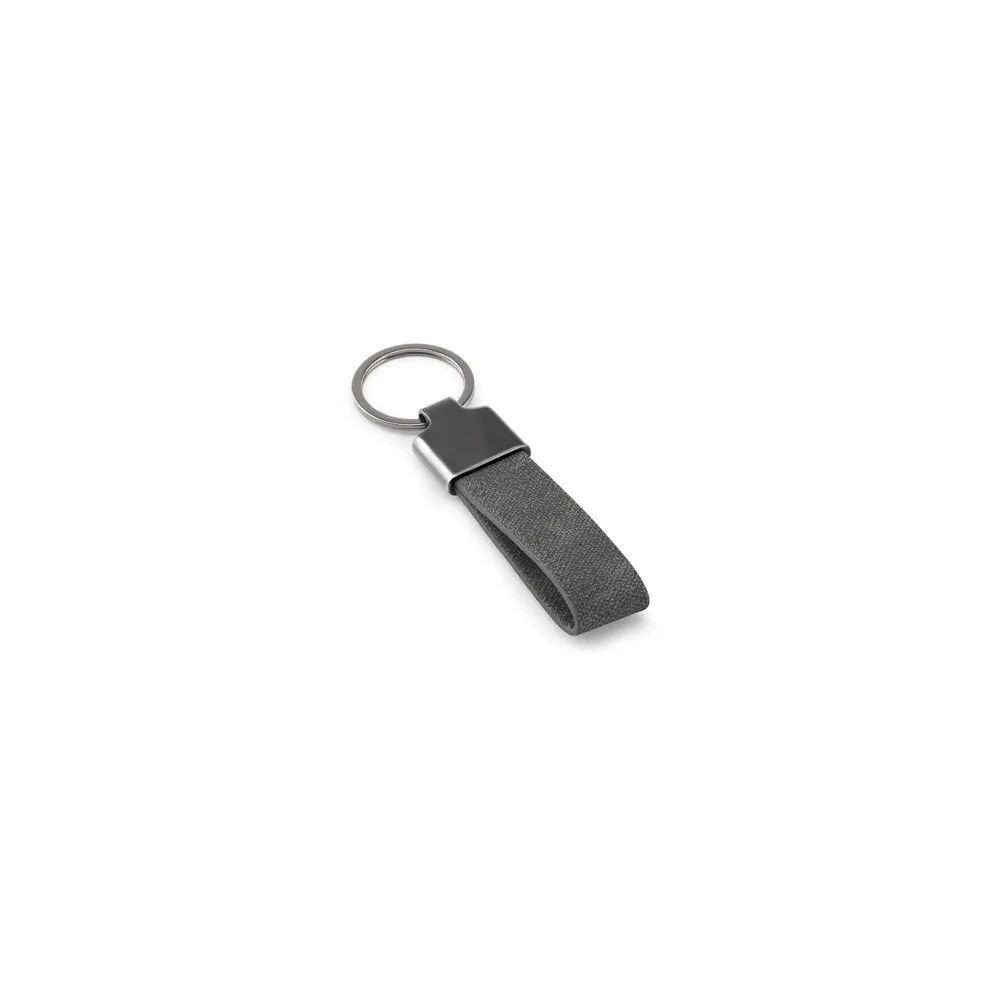 Conjunto composto por um porta-cartões e chaveiro, ambos em metal e poliéster reciclado (30% rPET)