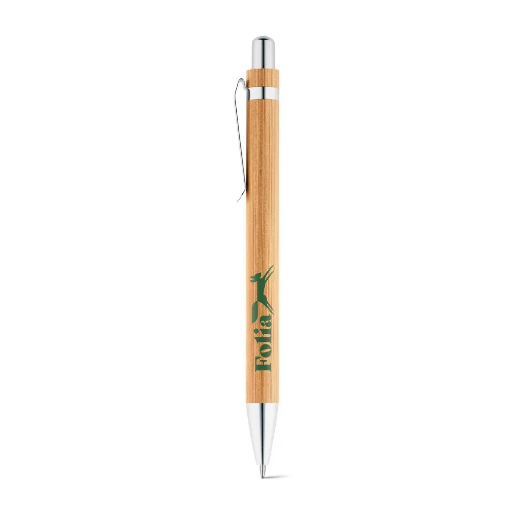 Conjunto de esferográfica e lapiseira em bambu