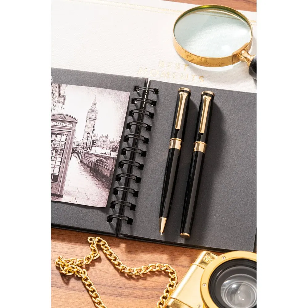 Conjunto de roller e esferográfica