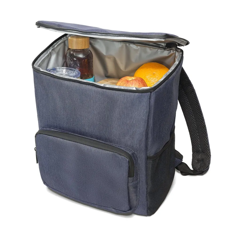 Cooler. Mochila com isolamento térmico em Nylon 2Tone com interior forrado em PEVA 14 L