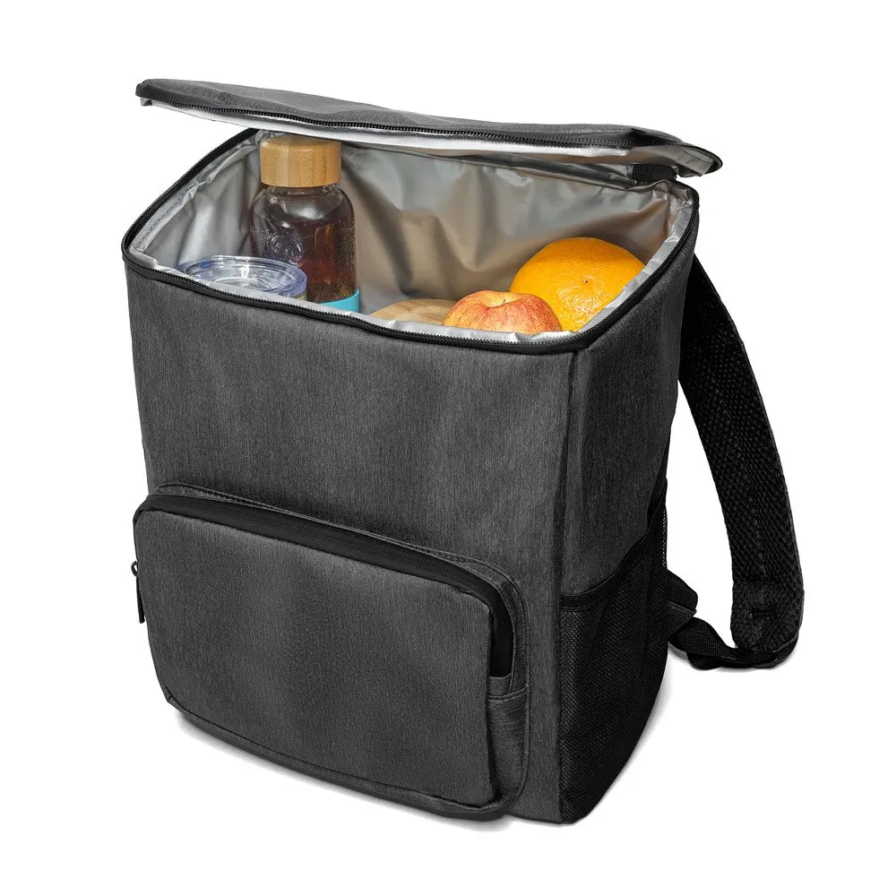 Cooler. Mochila com isolamento térmico em Nylon 2Tone com interior forrado em PEVA 14 L