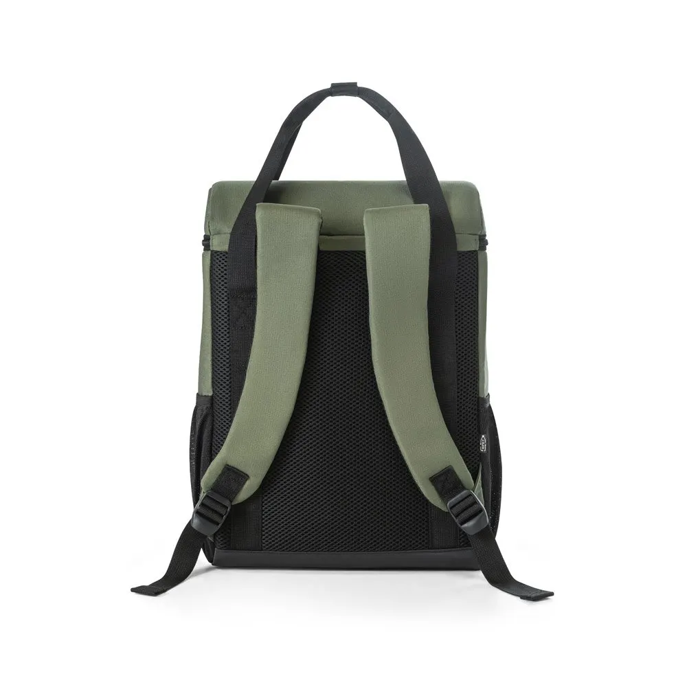 Cooler. Mochila térmica almofadada em 600D ripstop em poliéster reciclado com interior forrado em PEVA 16 L