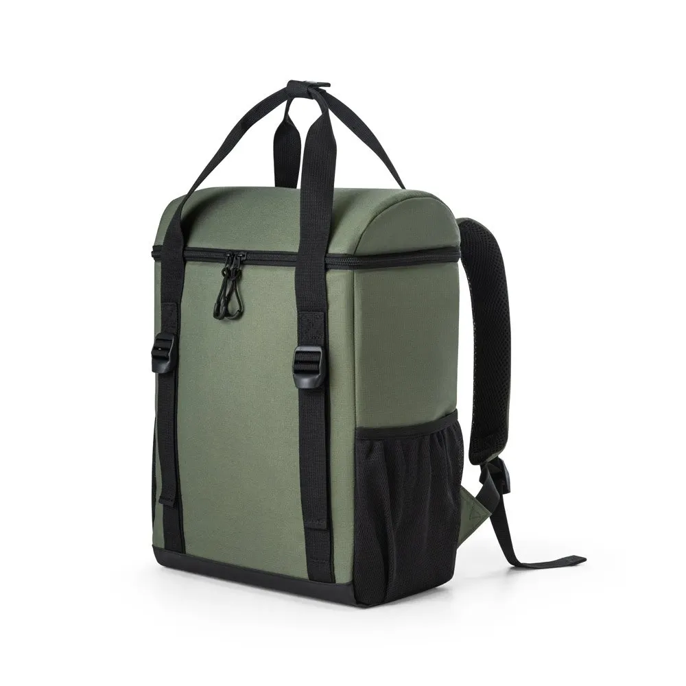 Cooler. Mochila térmica almofadada em 600D ripstop em poliéster reciclado com interior forrado em PEVA 16 L