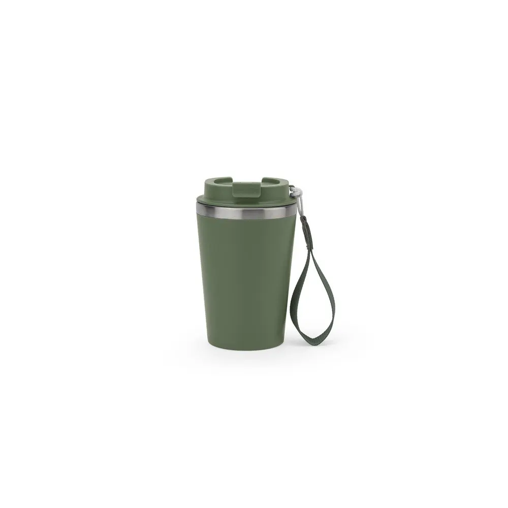 Copo de viagem em aço inox 90% reciclado com parede dupla e acabamento em mate 460 mL