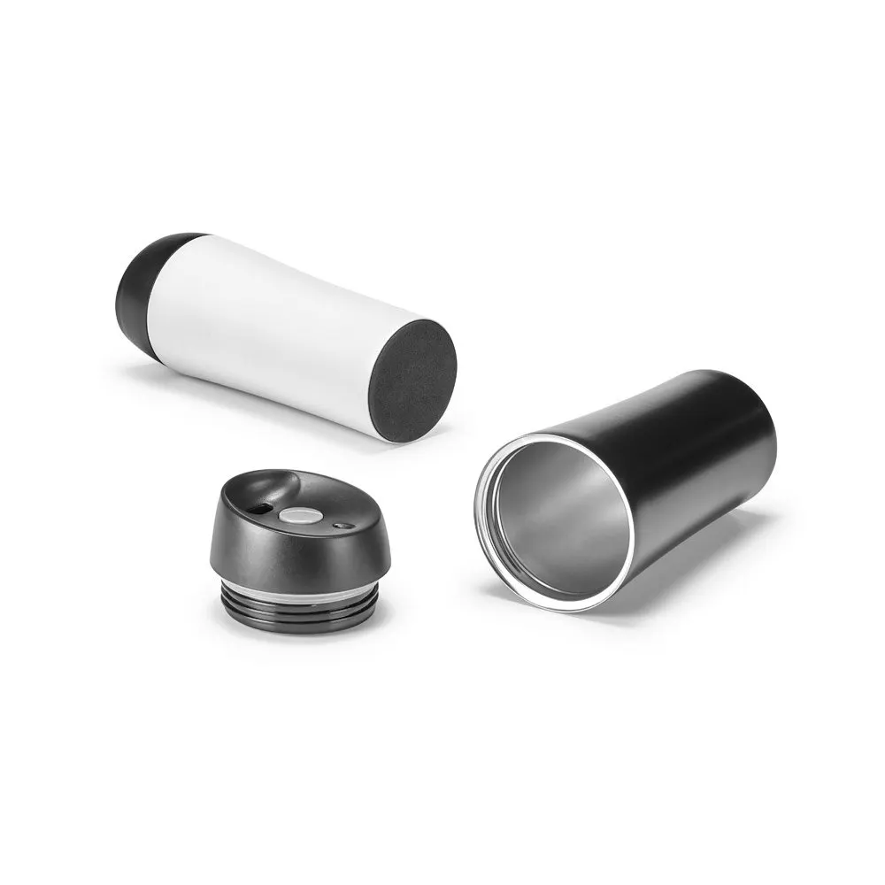 Copo de viagem em aço inox, térmico com parede dupla isolada a ar 470 mL