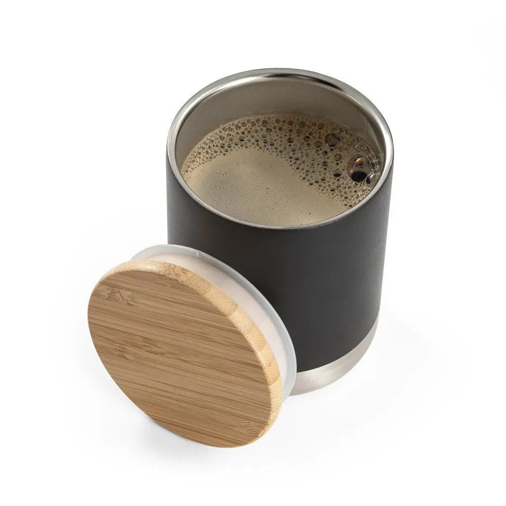Copo de viagem em aço inox, térmico com parede dupla isolada a vácuo 370 mL