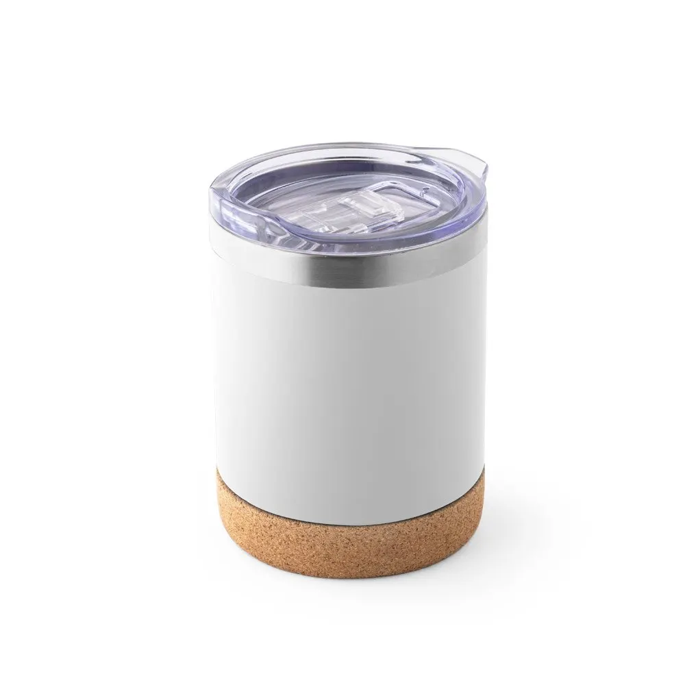 Copo de viagem em aço inox térmico, com parede dupla isolada a vácuo 400 mL