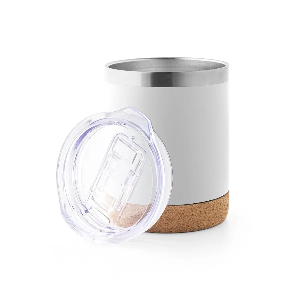 Copo de viagem em aço inox térmico, com parede dupla isolada a vácuo 400 mL