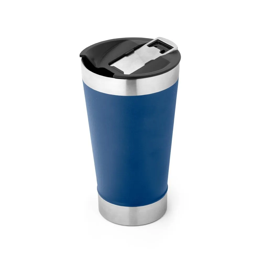 Copo de viagem em aço inox térmico, com parede dupla isolada a vácuo 630 mL