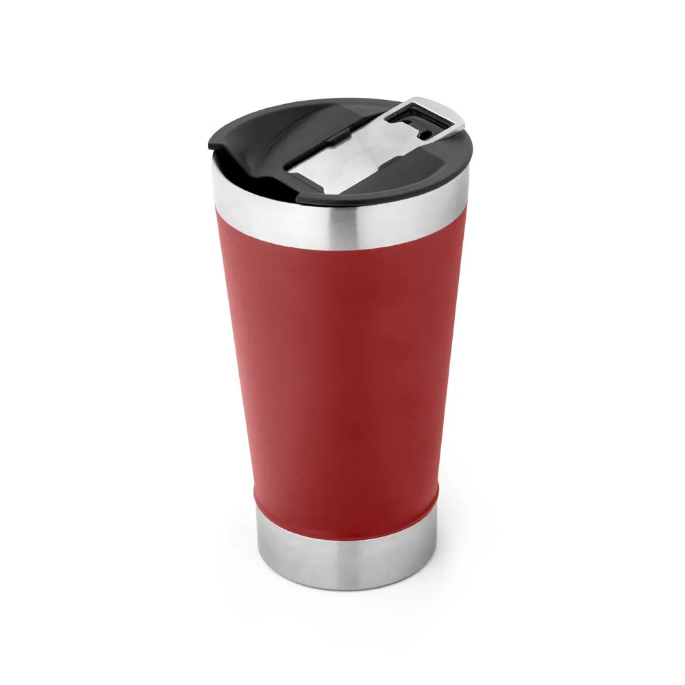 Copo de viagem em aço inox térmico, com parede dupla isolada a vácuo 630 mL