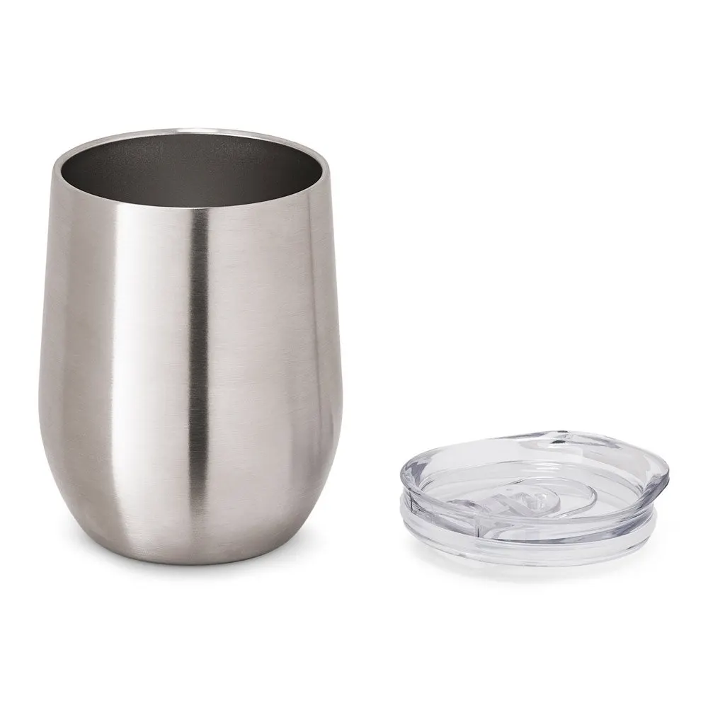 Copo de viagem em aço inox, térmico com parede dupla isolada a vácuo e tampa deslizante 400 mL