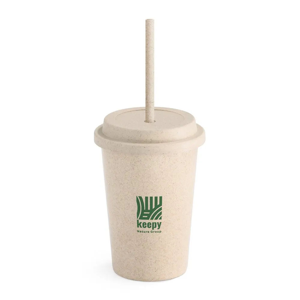 Copo de viagem em fibra de bambu (60%) e PP (40%) 450 mL