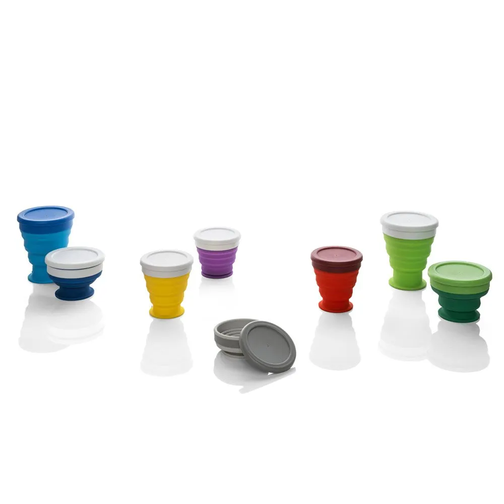 Copo de viagem em silicone e PP 400 mL