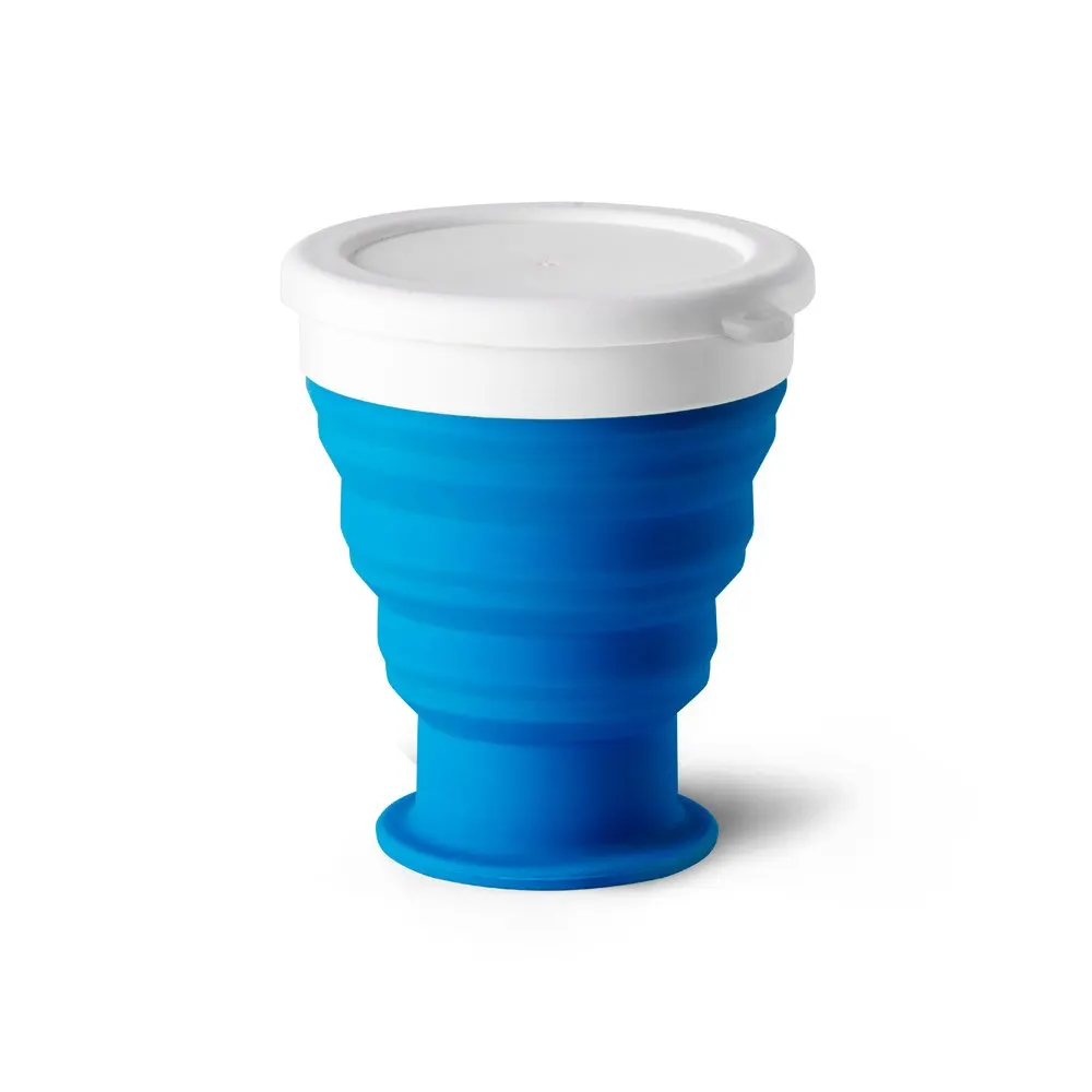 Copo de viagem em silocone e PP 400 mL