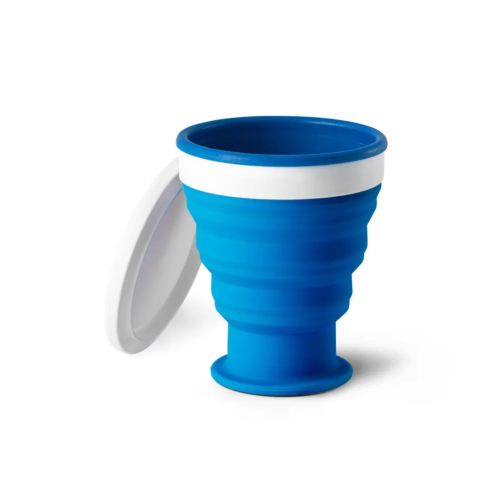 Copo de viagem em silocone e PP 400 mL