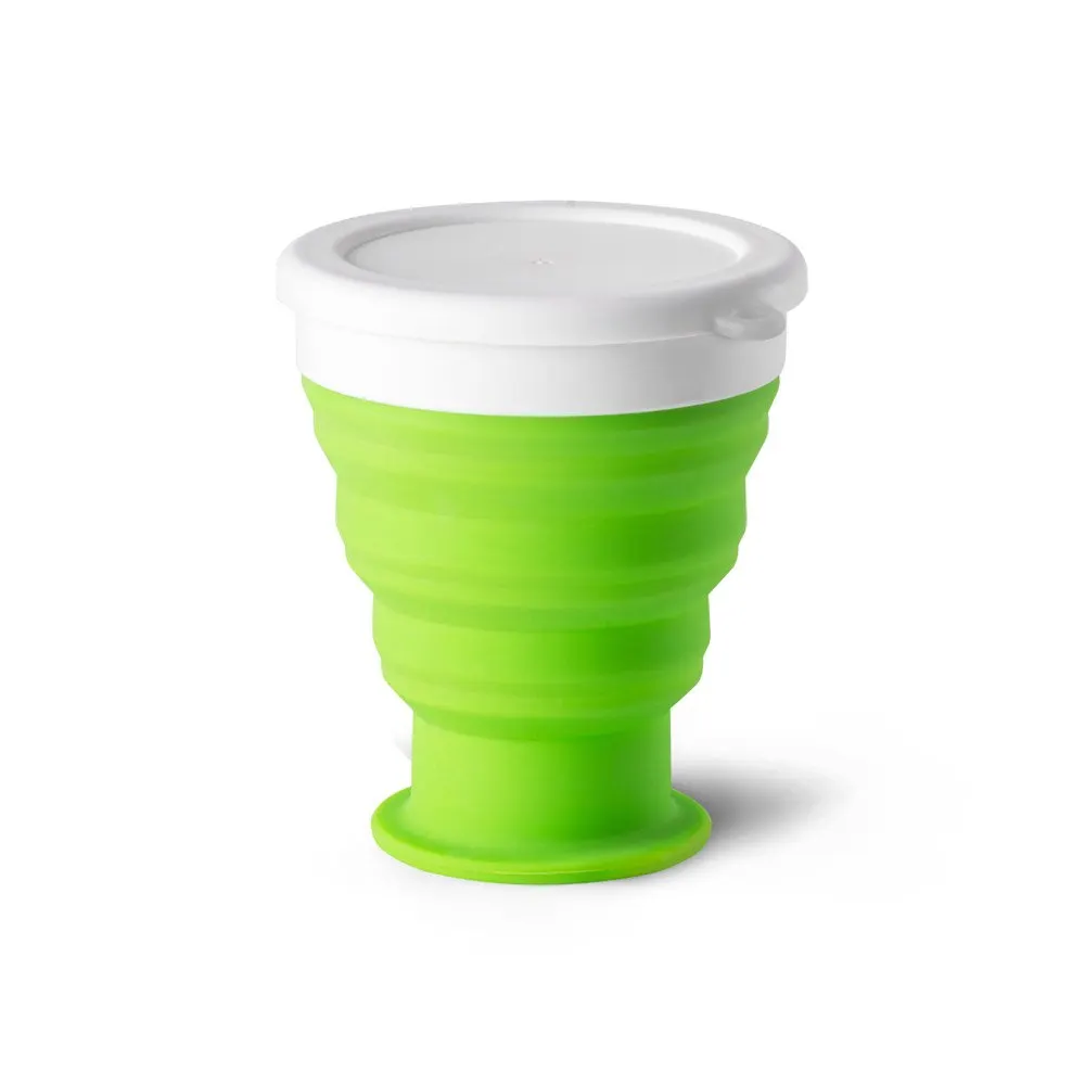 Copo de viagem em silocone e PP 400 mL