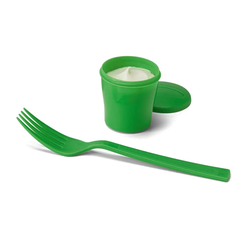 Copo para salada em PP com garfo e molheira 850 mL