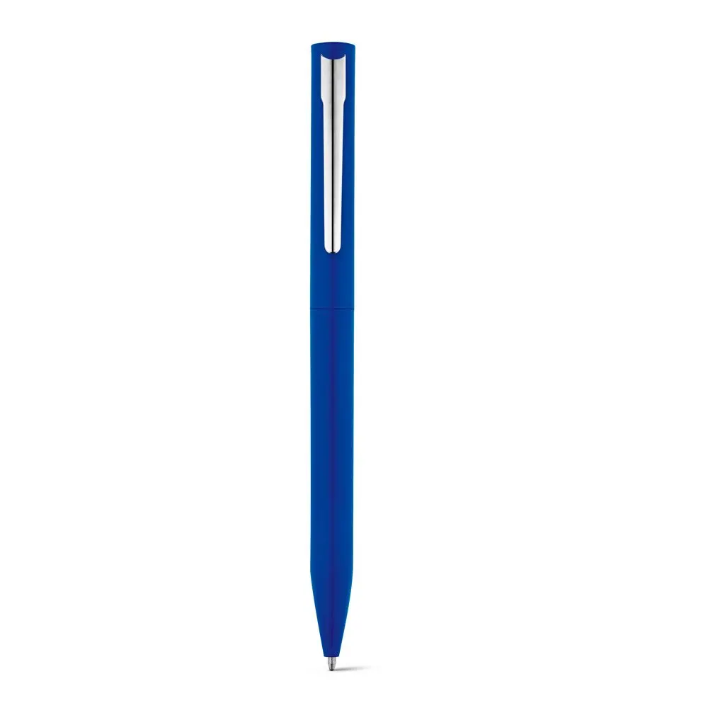 Esferográfica em alumínio com escrita em azul