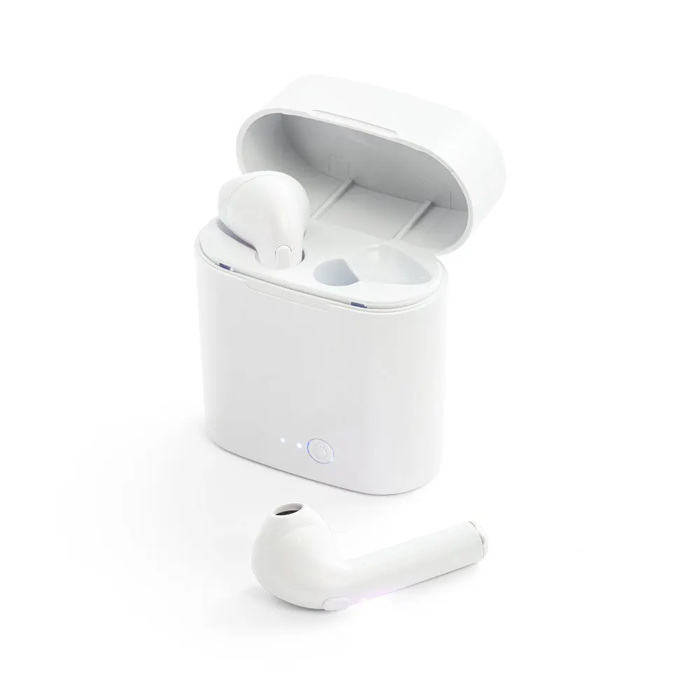 Fone de ouvido wireless em ABS com microfone e autonomia de 1h50