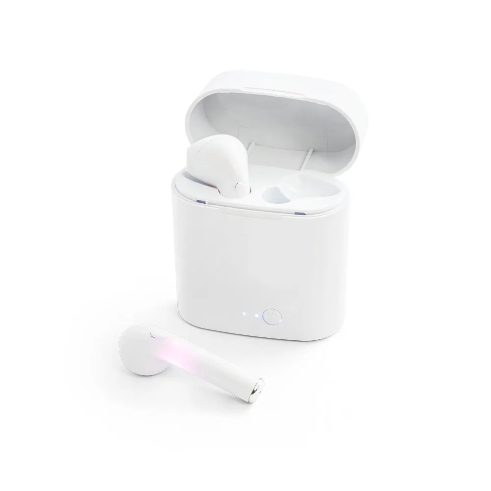 Fone de ouvido wireless em ABS com microfone e autonomia de 1h50