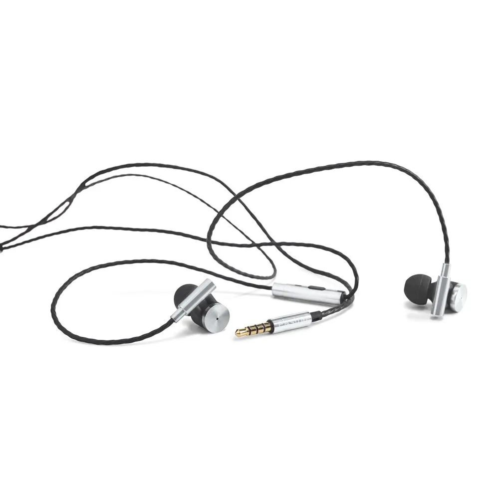 Fones de ouvido em metal e ABS