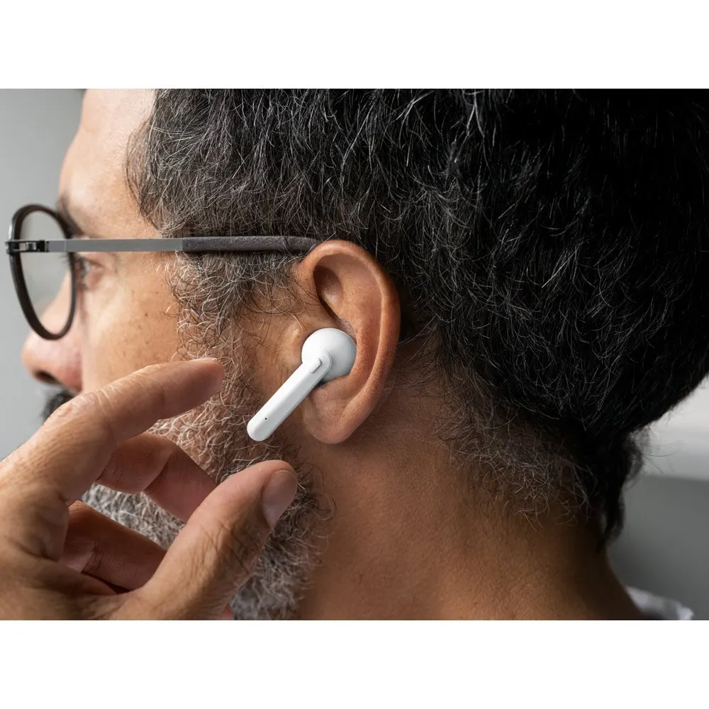 Fones de ouvido wireless em ABS e autonomia de 3h