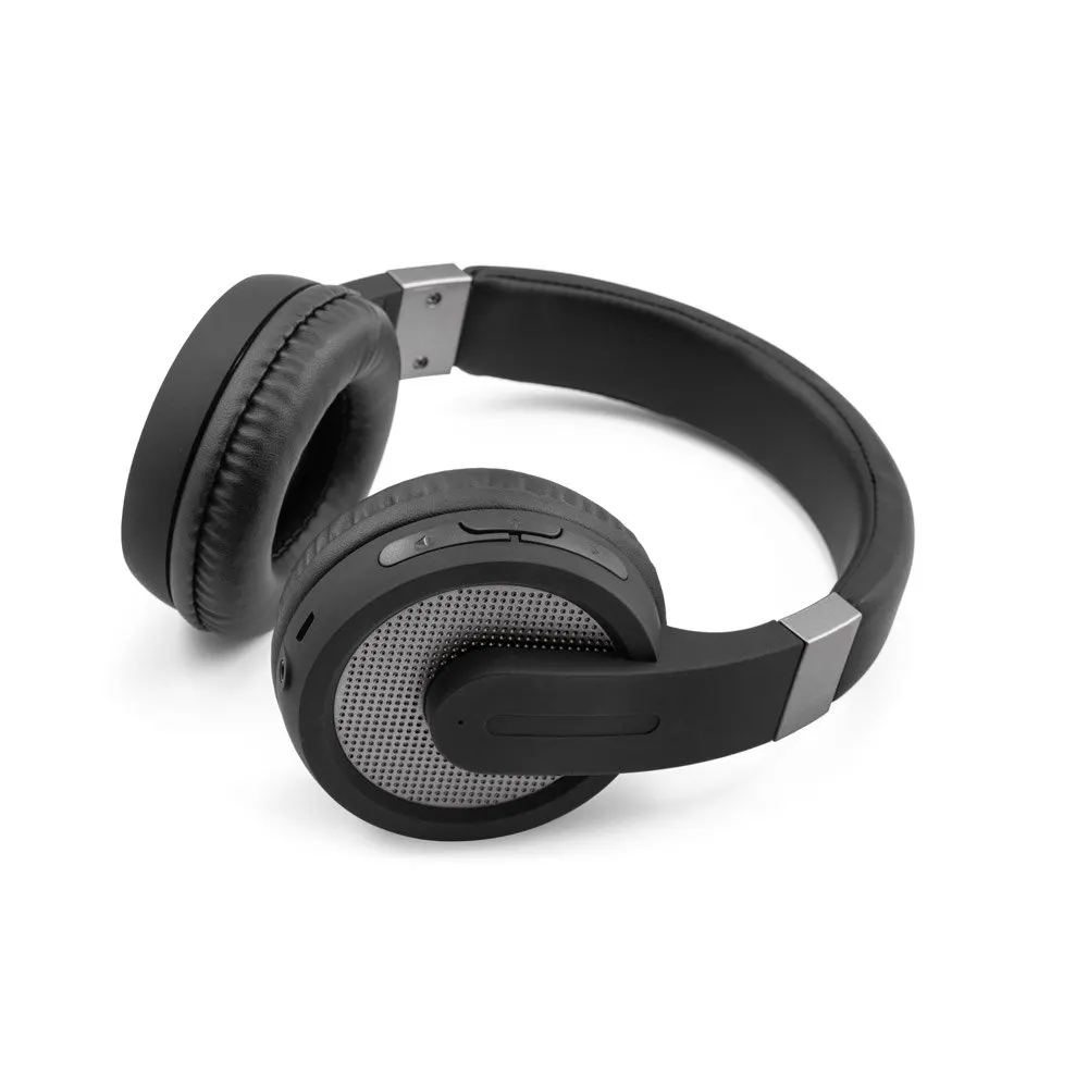Fones de ouvido wireless em ABS E PU com microfone e autonomia de 12h