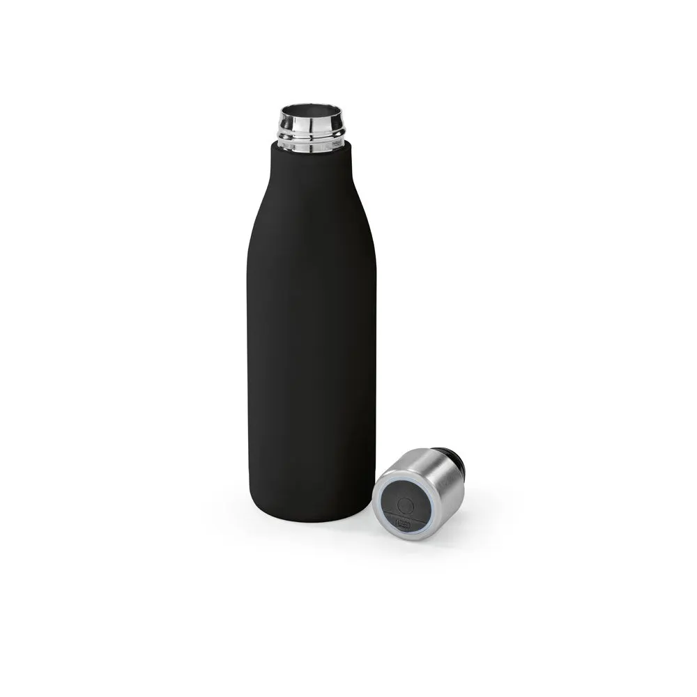 Garrafa em aço inox 90% reciclado de parede dupla térmica com sistema de auto-sanitização UV 500 mL