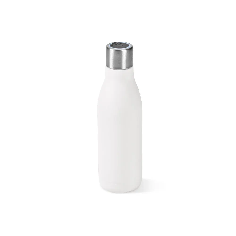 Garrafa em aço inox 90% reciclado de parede dupla térmica com sistema de auto-sanitização UV 500 mL