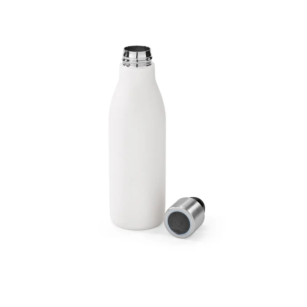 Garrafa em aço inox 90% reciclado de parede dupla térmica com sistema de auto-sanitização UV 500 mL