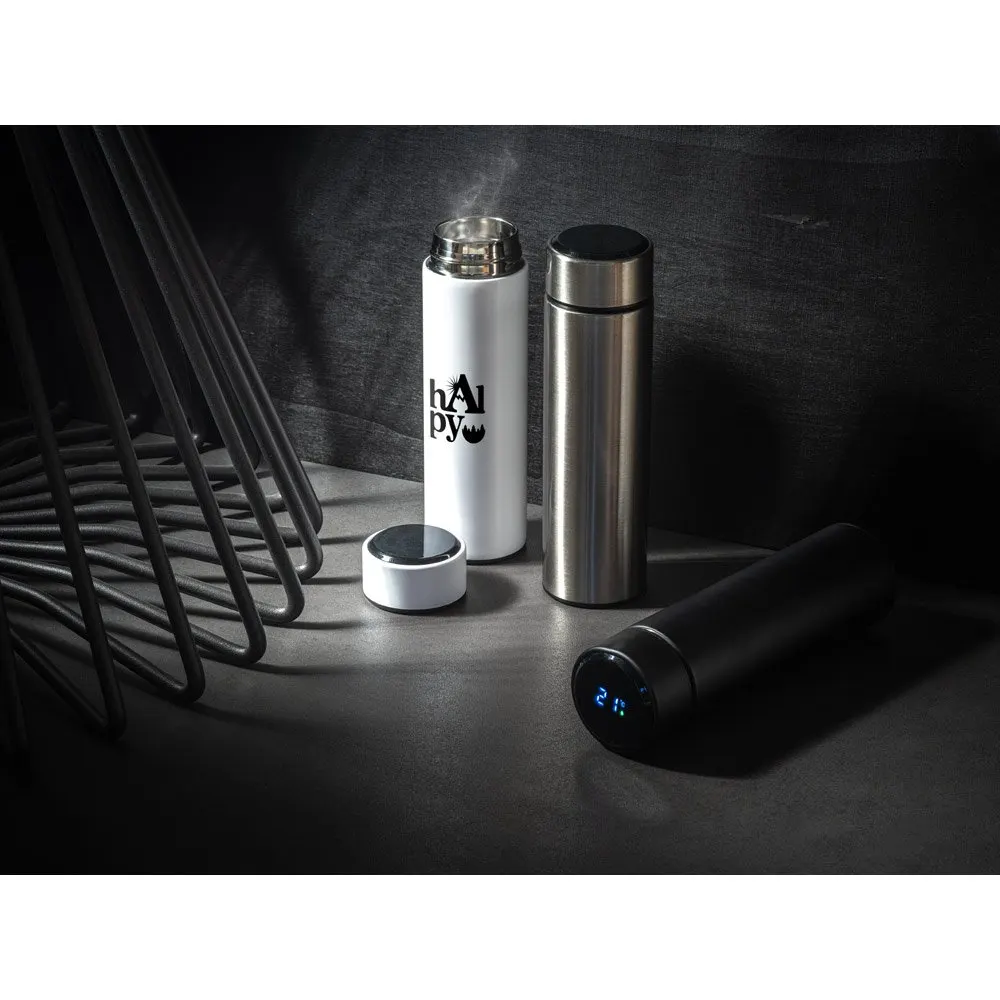 Garrafa em aço inox de parede dupla térmica, isolada a vácuo 450 mL