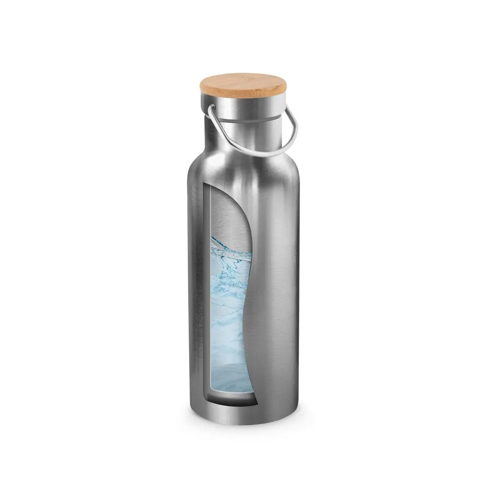 Garrafa em aço inox de parede dupla térmica, isolada a vácuo 570 mL