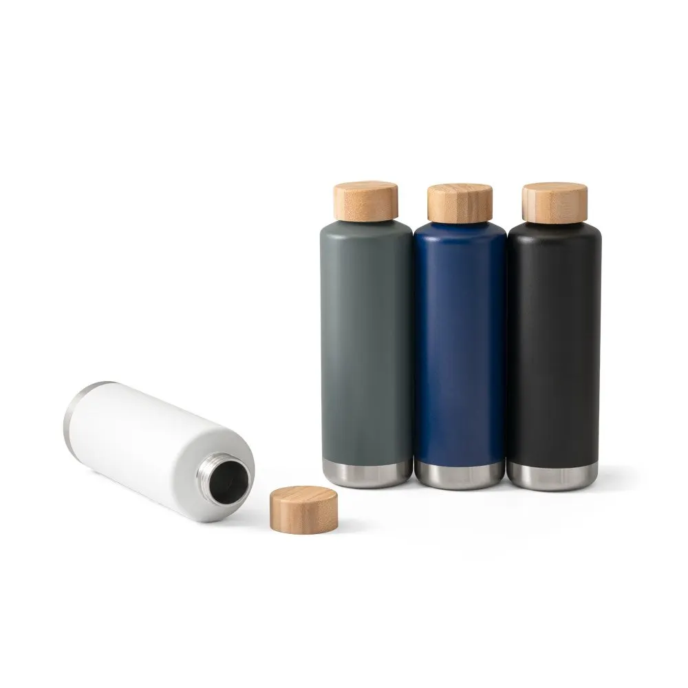 Garrafa em aço inox de parede dupla térmica, isolada a vácuo 640 mL