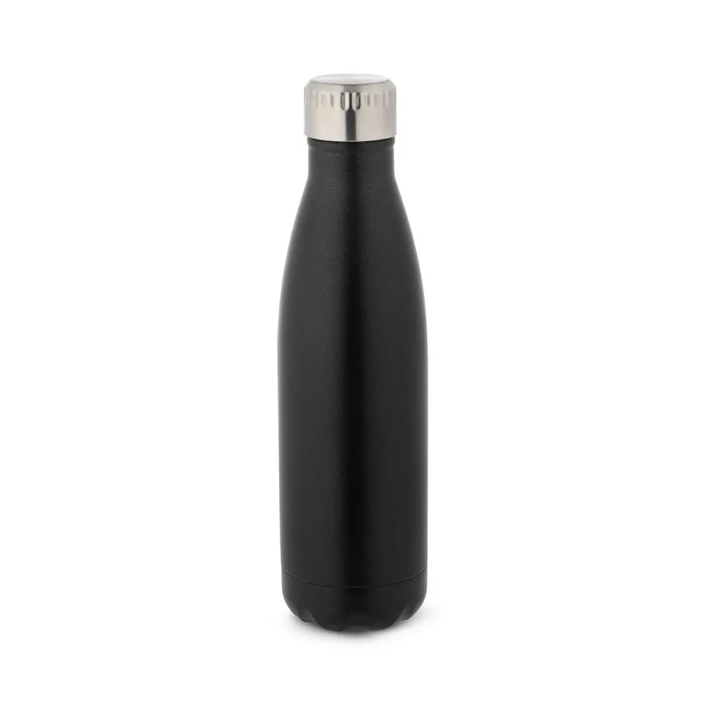 Garrafa em aço inox de parede dupla térmica, isolada a vácuo, com tampa em aço inox 500 mL