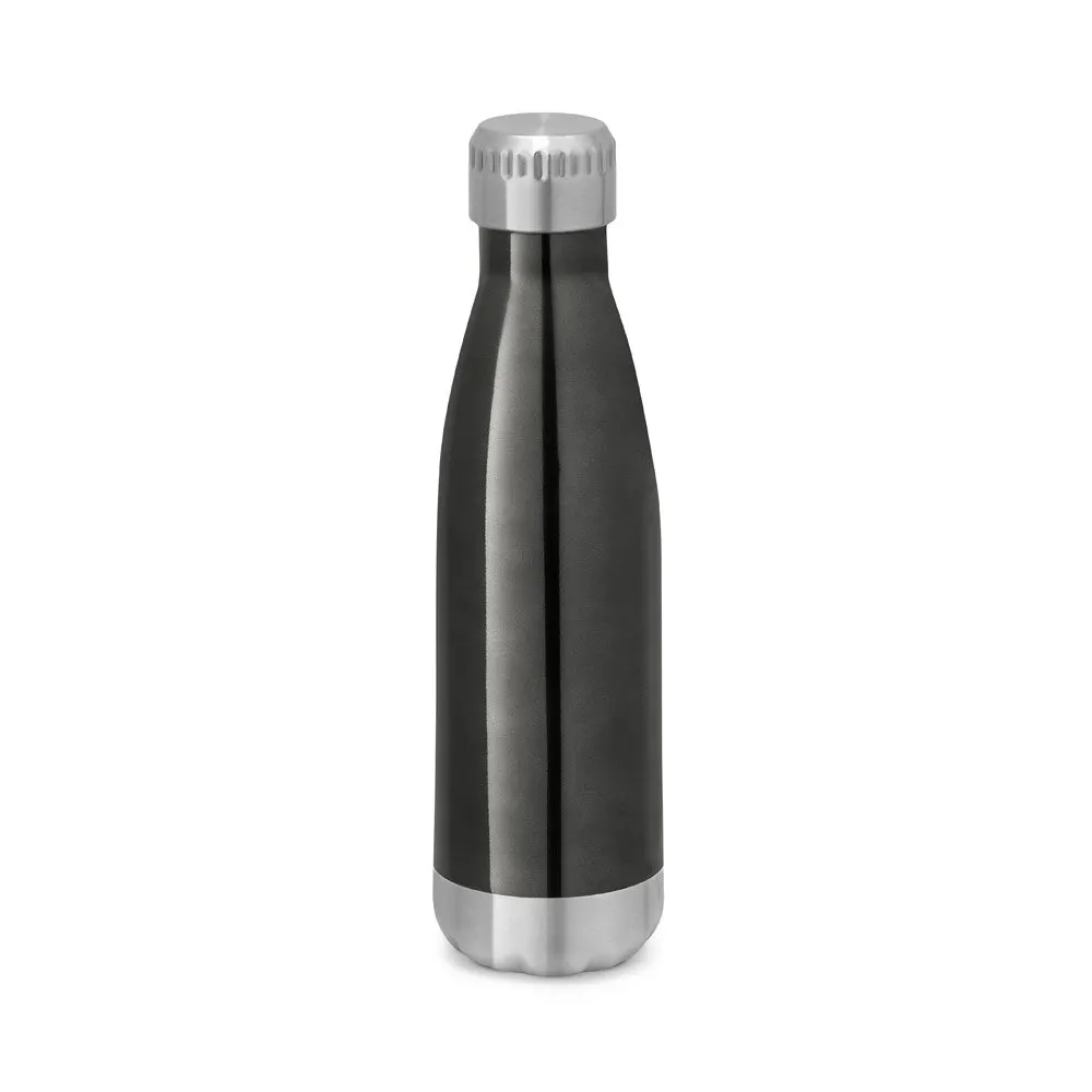 Garrafa em aço inox de parede dupla térmica, isolada a vácuo, com tampa em aço inox 510 mL