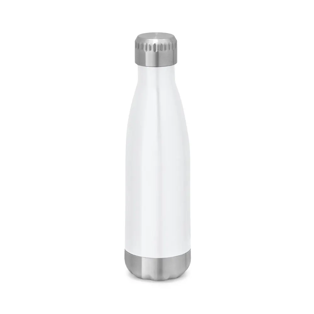 Garrafa em aço inox de parede dupla térmica, isolada a vácuo, com tampa em aço inox 510 mL