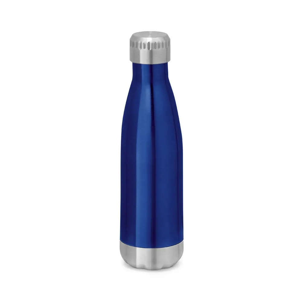 Garrafa em aço inox de parede dupla térmica, isolada a vácuo, com tampa em aço inox 510 mL