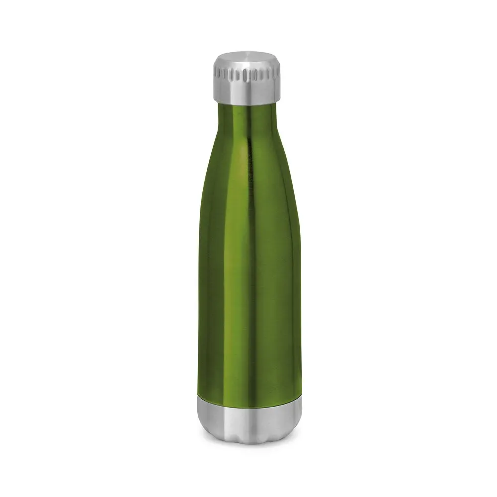 Garrafa em aço inox de parede dupla térmica, isolada a vácuo, com tampa em aço inox 510 mL