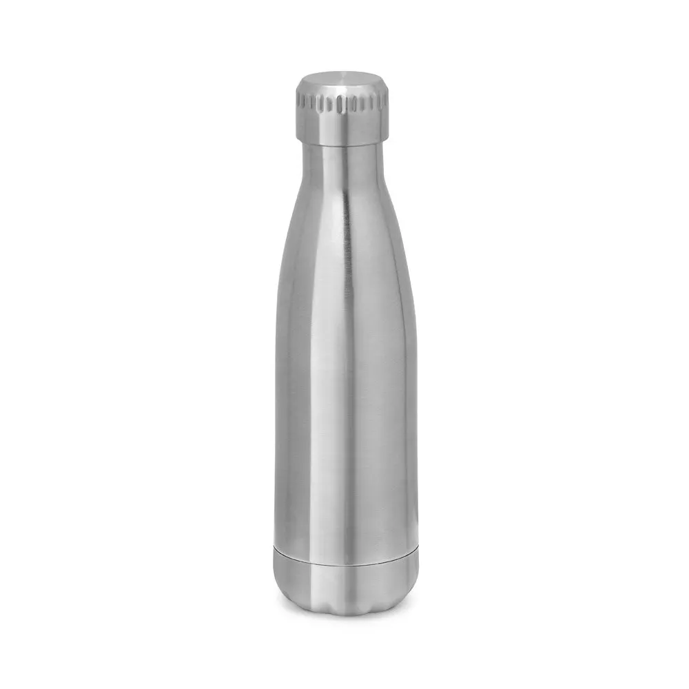 Garrafa em aço inox de parede dupla térmica, isolada a vácuo, com tampa em aço inox 510 mL