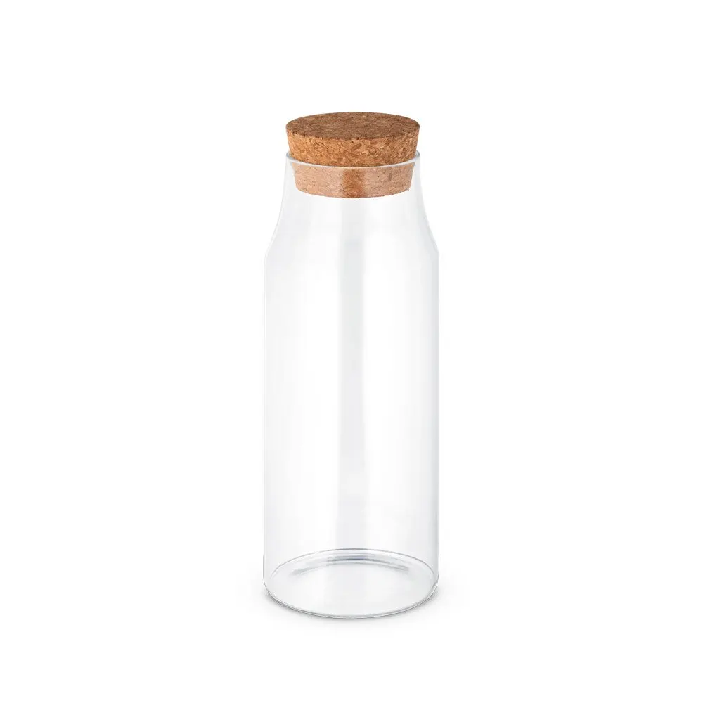 Garrafa em vidro borosilicato com tampa em cortiça 1 L