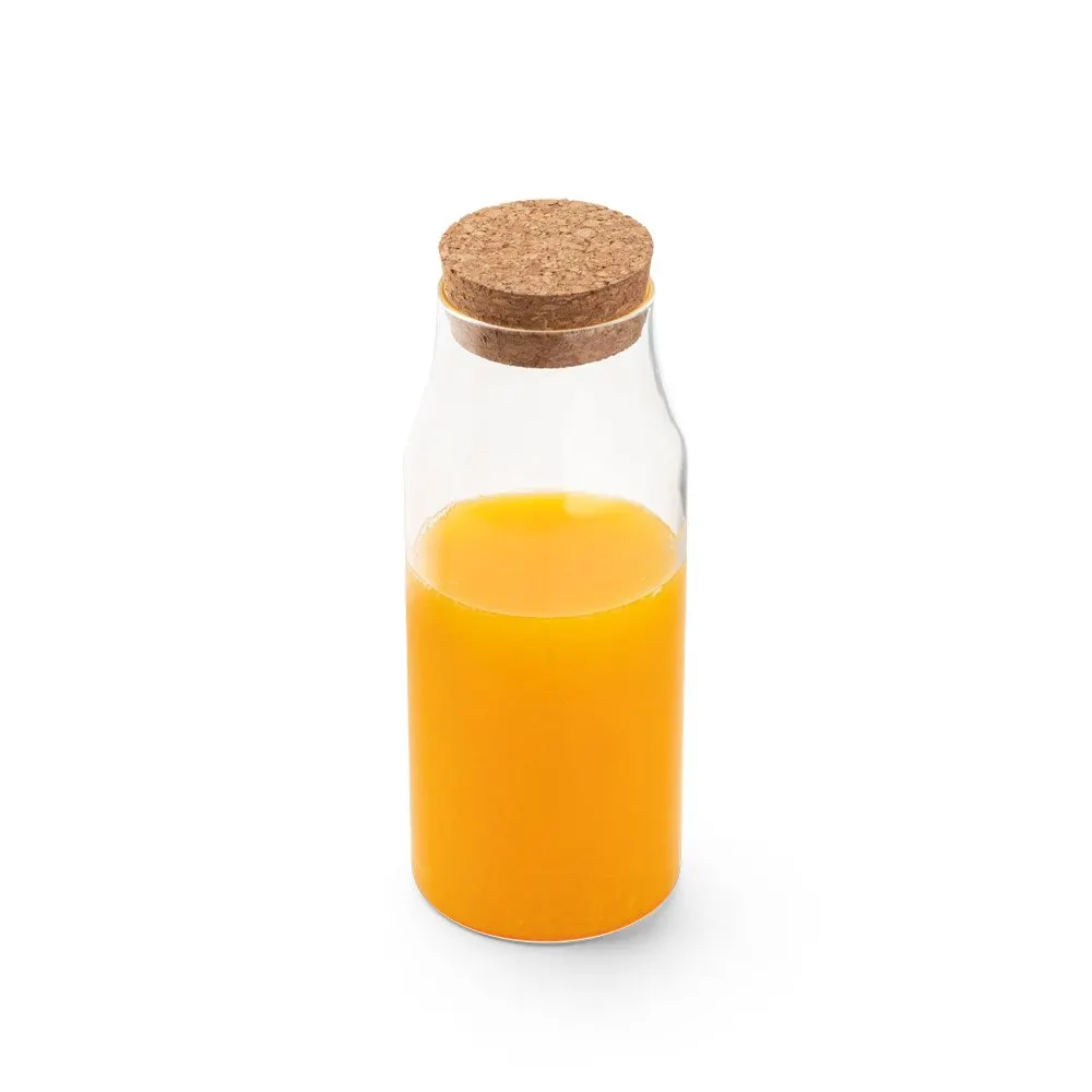 Garrafa em vidro borosilicato com tampa em cortiça 1 L