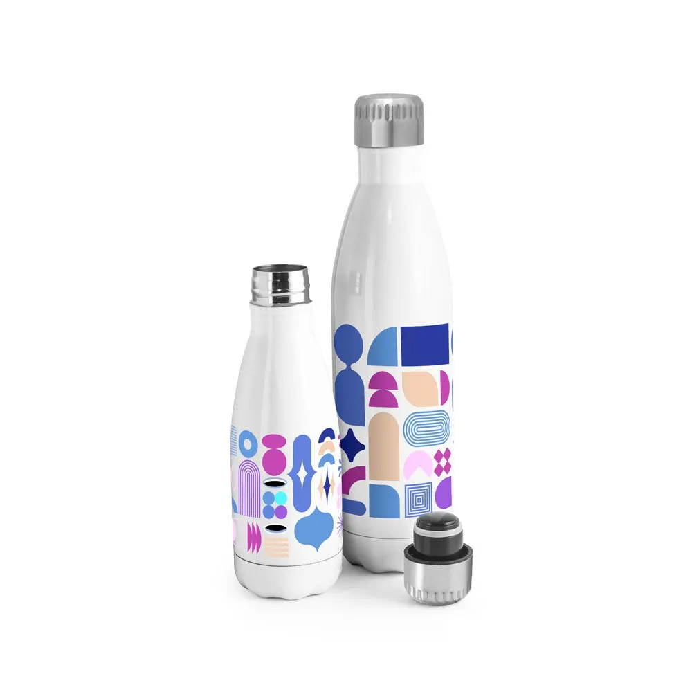 Garrafa para sublimação em aço inox com parede dupla, isolada a vácuo 380 mL