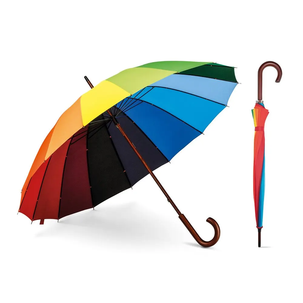 Guarda-chuva arco-íris em 190T pongee