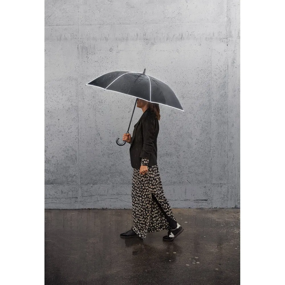 Guarda-chuva de 27″ em poliéster 100% reciclado pongee 190T à prova de vento