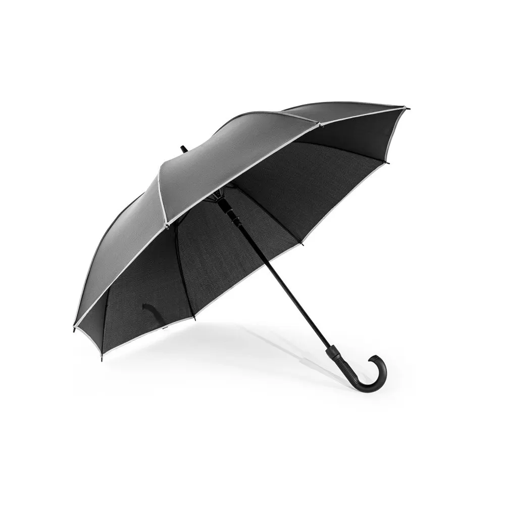 Guarda-chuva de 27″ em poliéster 100% reciclado pongee 190T à prova de vento