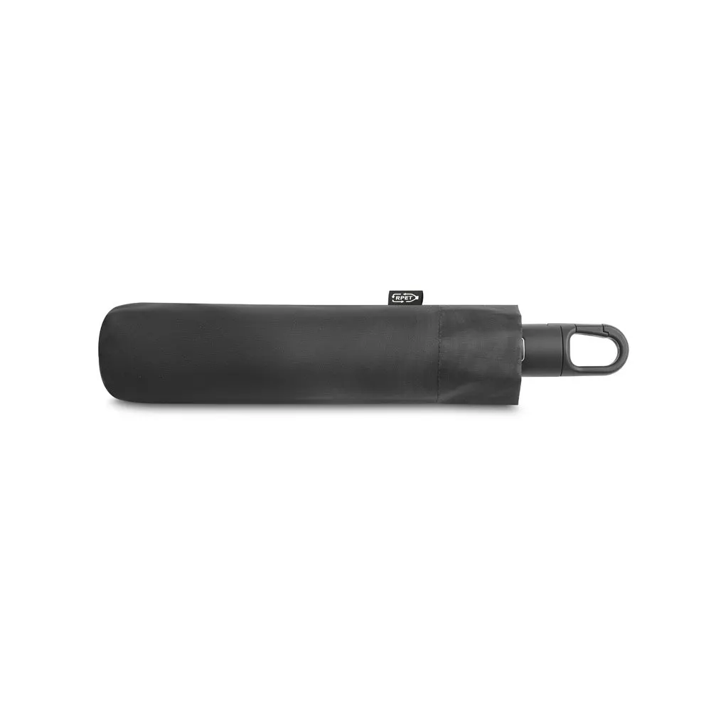 Guarda-chuva dobrável de 23” em 100% poliéster reciclado pongee 190T (100% rPET) com abertura e fecho automático